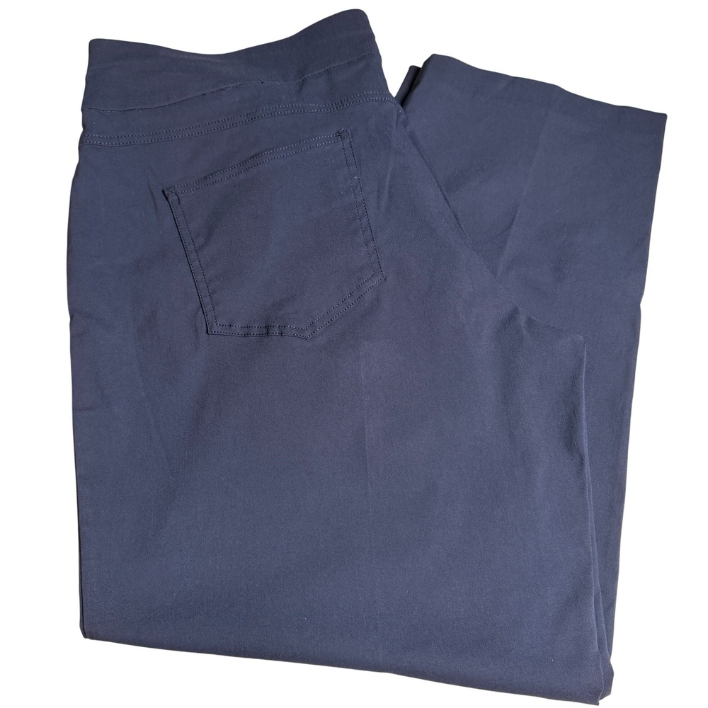 Ruby Road Women Pull On Pants 22W Navy Blue Stretch Career Comfort - Picture 4 of 10